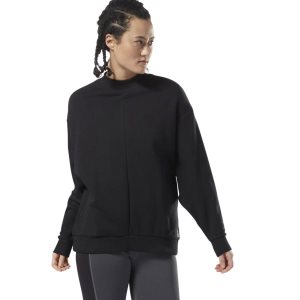 Reebok Training Essential Crew Sweatshirt Damen - Schwarz - DE 795-PMA